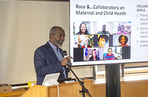 Vice Provost John Wallace presenting during Race@Work event